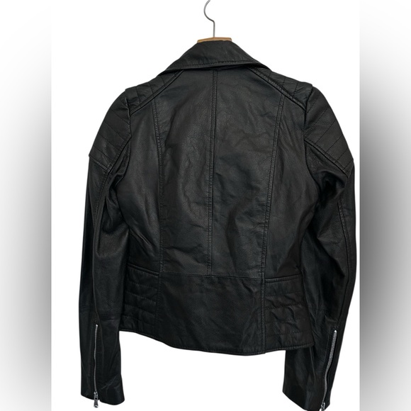 Barneys Originals Clara Black Napa Leather Moto Jacket | Small | Indie Sleeze - Picture 3 of 15